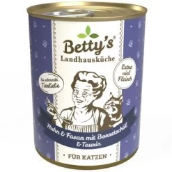 Betty's Landhausküche Huhn & Fasan Mit Borretschöl 6 X 400g Für Katze
