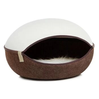 Canadian Cat Company Filz Katzennest Braun/ Beige 3 Canadian Cat Company Filz Katzennest Braun/ Beige – Bild 3