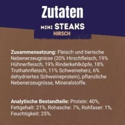 Adventuros Mini Steaks Hirsch 7x70g -Haustierprodukte 1f4cb3dec5b97840b039a102f2e0087719fc49d3 bdbcf252639ee764aae40a0c3f8afb0add9f2422