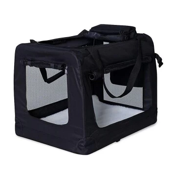 Lionto Hundetransportbox - Faltbar - Schwarz S 1 Lionto Hundetransportbox - Faltbar - Schwarz S
