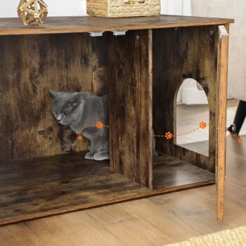 FEANDREA Katzenklo Schrank Vintagebraun 5 FEANDREA Katzenklo Schrank Vintagebraun – Bild 5