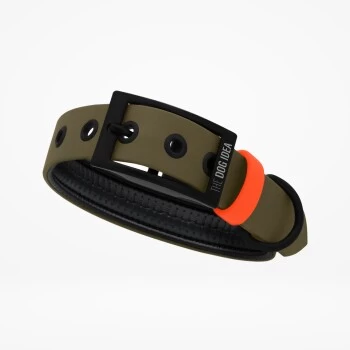 THE DOG IDEA Biothane Halsband Khaki Neon Orange XS 1 THE DOG IDEA Biothane Halsband Khaki Neon Orange XS