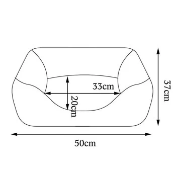 Lionto Hundekissen, Hundebett / Katzenbett Mit Wendekissen Grau/ Schwarz S 2 Lionto Hundekissen, Hundebett / Katzenbett Mit Wendekissen Grau/ Schwarz S – Bild 2