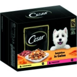 Cesar Multipack In Gelee Mit Huhn Karotten Rind Und Gemüse 4x12x100g