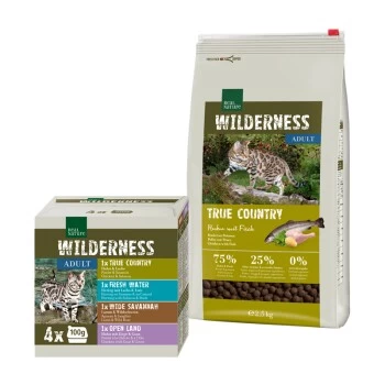 REAL NATURE WILDERNESS Adult True Country Mischfütterungs-Set True Country 2,5kg + 4x100g Multipack 1 REAL NATURE WILDERNESS Adult True Country Mischfütterungs-Set True Country 2,5kg + 4x100g Multipack