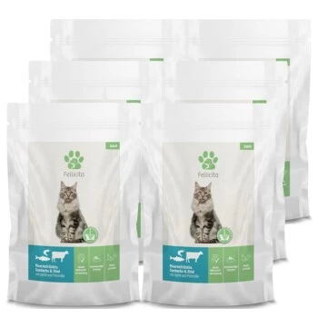 Fellicita Meeresfrüchte, Seelachs & Rind 6x 295g Frischebeutel 2 Fellicita Meeresfrüchte, Seelachs & Rind 6x 295g Frischebeutel – Bild 2