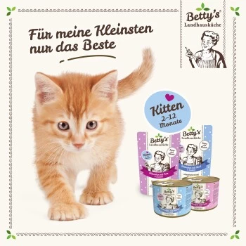 Betty's Landhausküche Kitten Huhn & Rind 6 X 200g Für Katze 3 Betty's Landhausküche Kitten Huhn & Rind 6 X 200g Für Katze – Bild 3