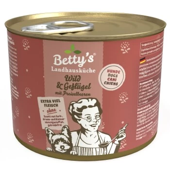 Betty's Landhausküche Wild & Geflügel 6 X 200g Für Hund 1 Betty's Landhausküche Wild & Geflügel 6 X 200g Für Hund