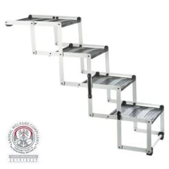 Trixie 4-stufige Falt-Treppe Aluminium/TPR